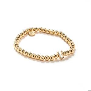 NEW DM MERCHANDISING women's crystal letters bracelet - u in gold